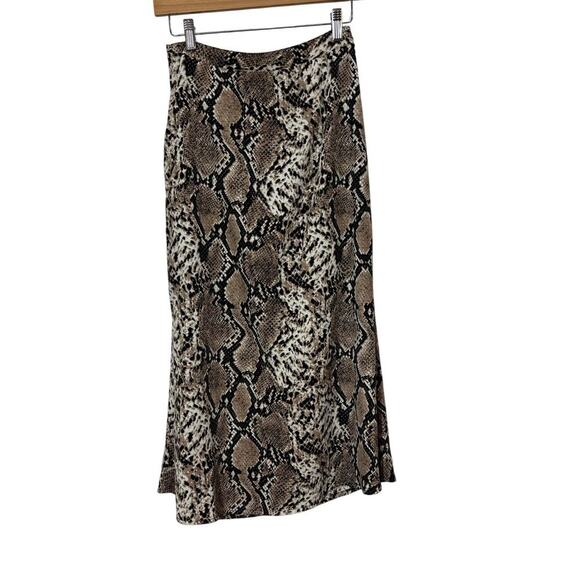 LoveRiche Women S Snakeskin Long Skirt Back Zipper Bold Animal Print - Picture 1 of 7
